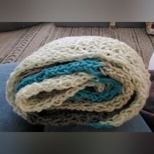 Multicolor Loom Knitted Scarf